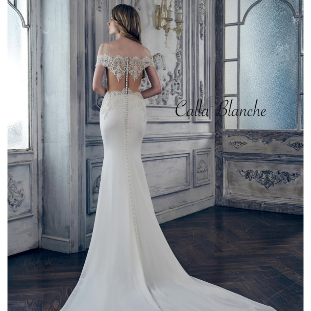 NWT Calla Blanche Style 17119 Kylie Lace Crystal